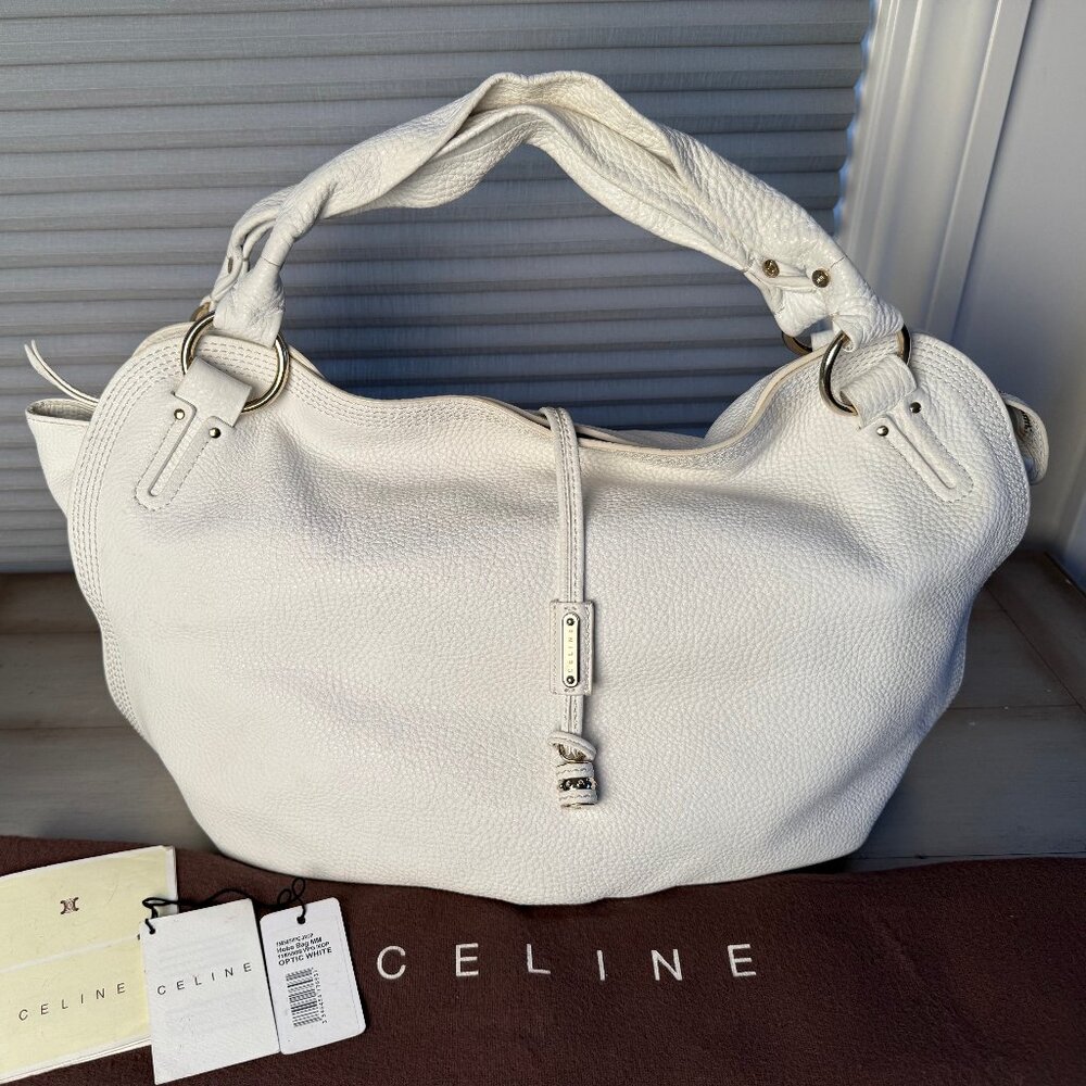 Gorgeous Celine Hobo Bag, Optic White